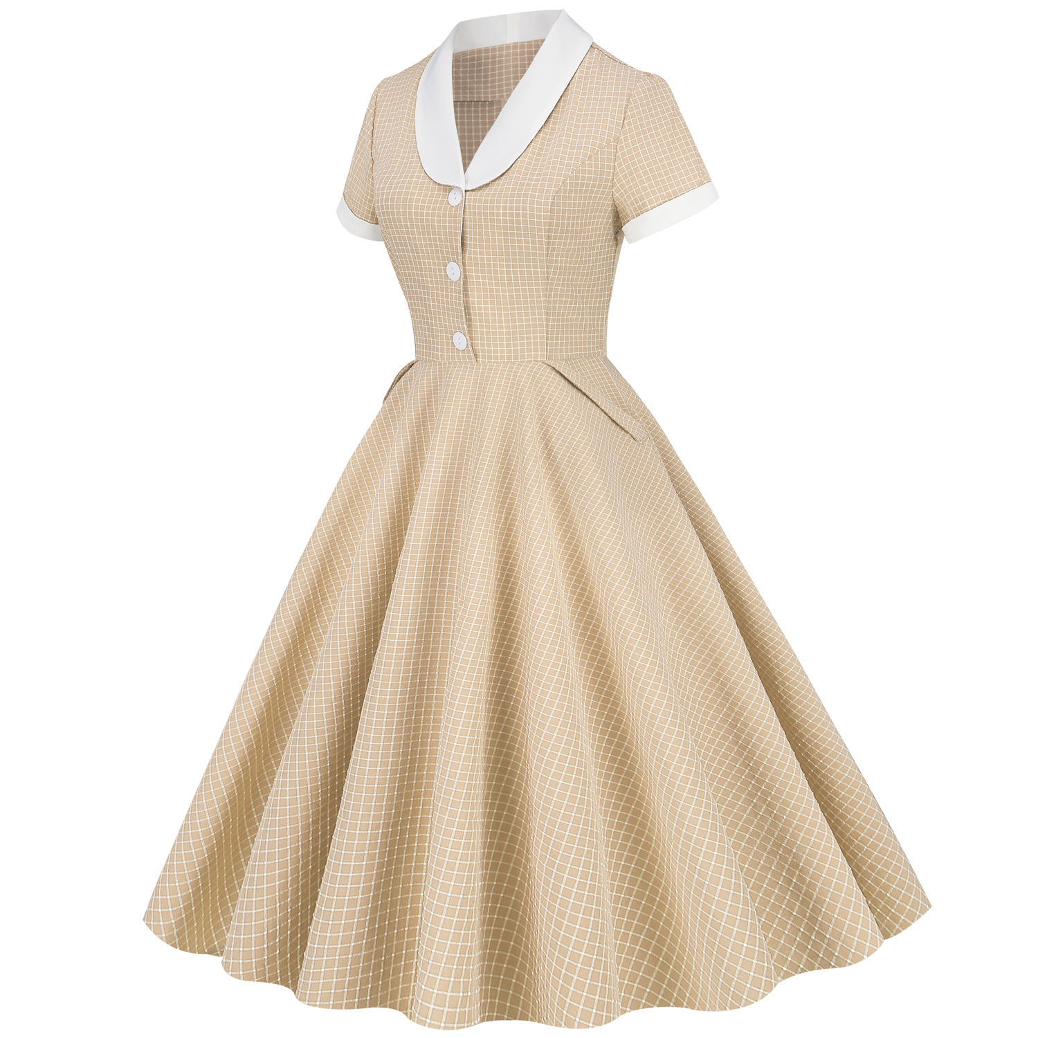 1950s Cape Collar Vintage  Dresses Retro Rockabilly  Cocktail Party Dress